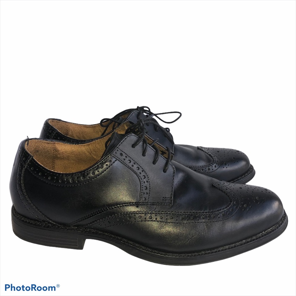 Nunn Bush Black Leather Dual Comfort Oxfords